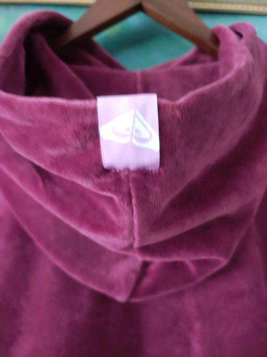 Roxy Quiksilver bluza sportowa welurowa kaptur kangurka z kieszeniami