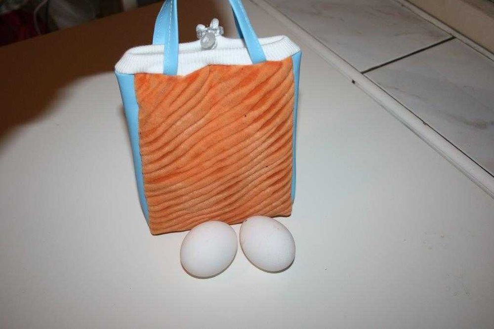 torebka woreczek podwójny z ocieplina na ciepłe jajka termiczny lunch