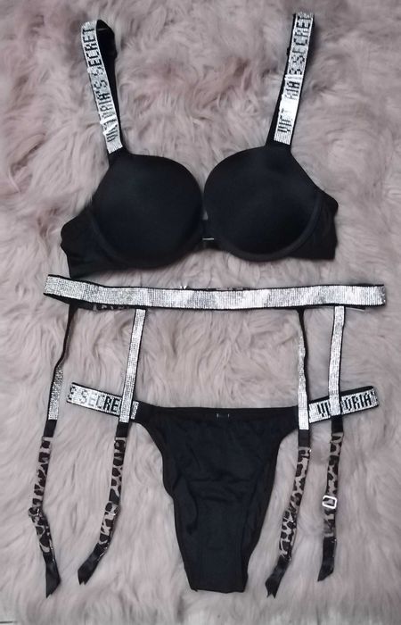 Victoria secret komplet bielizny dla kobiet sexi prezent koronka