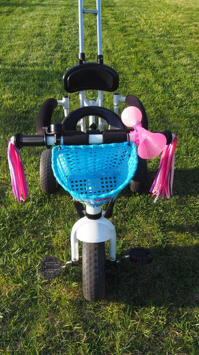 ROWER ,rowerek trójkołowy,Baby Mix Navigator,pchacz,biały,biegowy