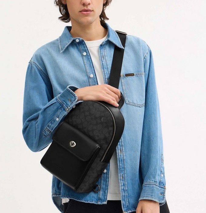 COACH Turnlock Sling мужская сумка слинг чоловіча сумочка оригінал