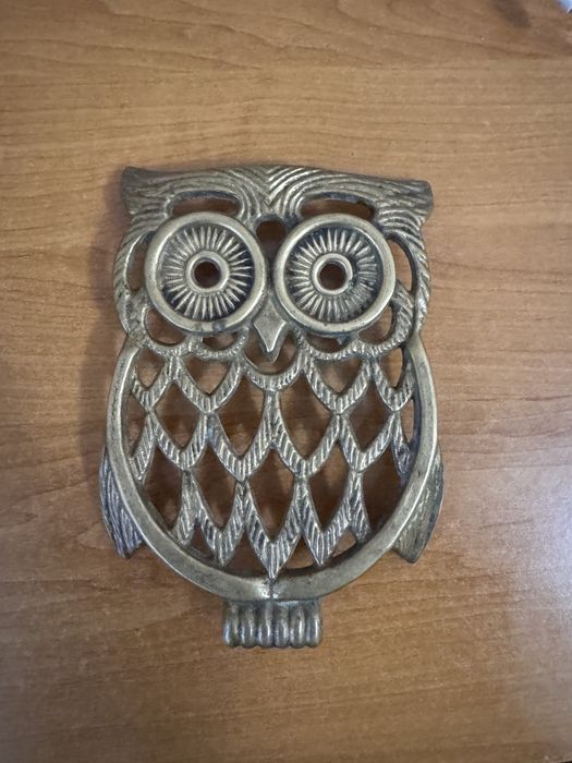 Подставка под горячее « Сова » из бронзы
