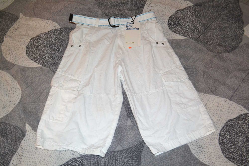 nowe szorty z paskiem, rozmiar L