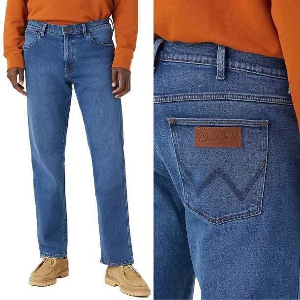 W32 L32 32/32 Wrangler Frontier The Look W16VKP117 Męskie Spodnie Jeansowe Jeansy Dżynsy Relaxed Straight
