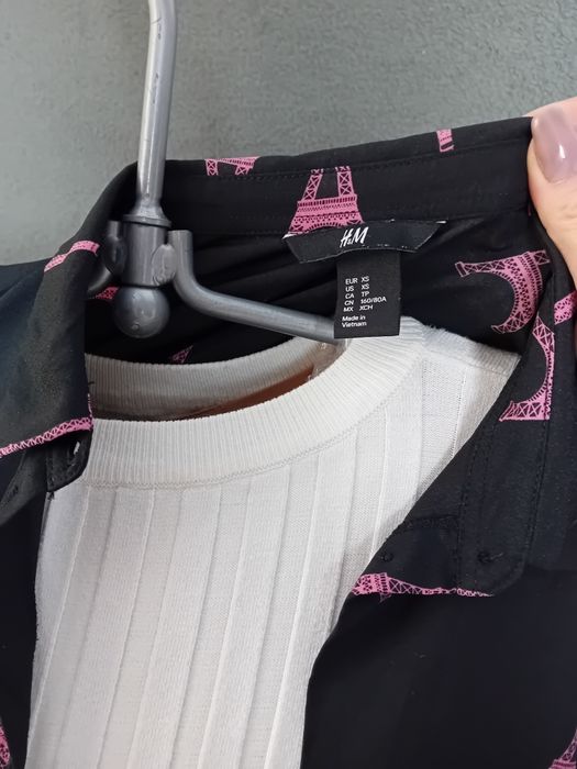 #H&M koszula czarna wieża Eiffla