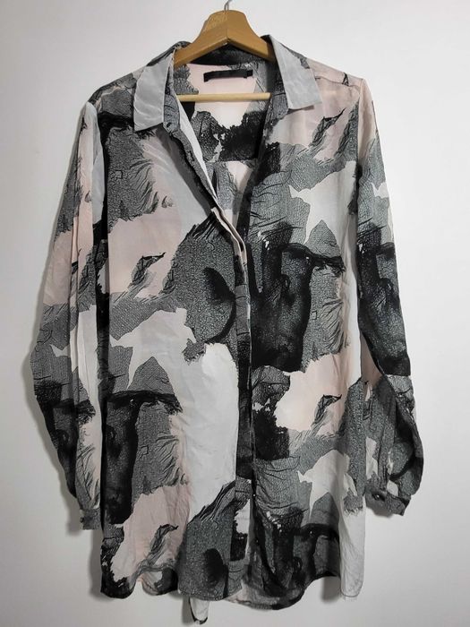 Elegancka koszula oversize Minus wiskoza 40 klasyka casual oldmoney