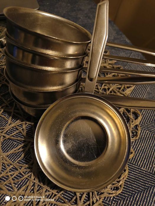 Małe rondelki kokilki stal nierdzewna PRL