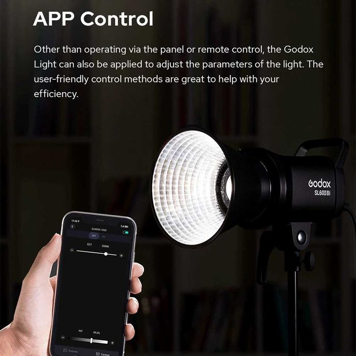 Світло для відеозйомки Godox SL60II Bi COB LED