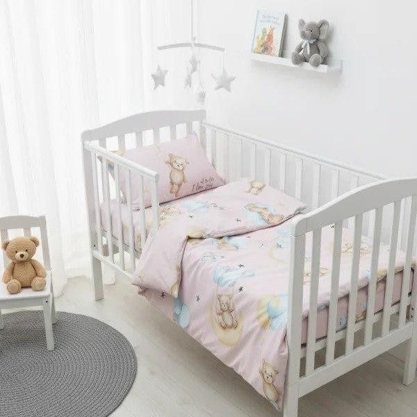 Дитяча постіль в ліжечко, тканина Ранфорс (бавовна 100%)