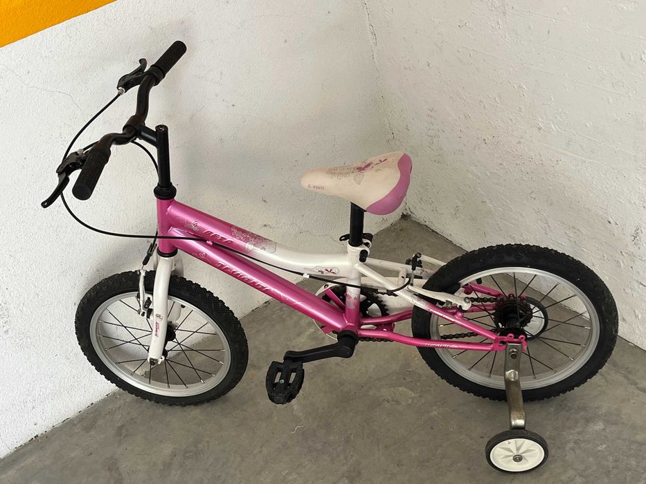 Bicicleta criança roda 16 ideal 4 - 6 anos com rodinhas