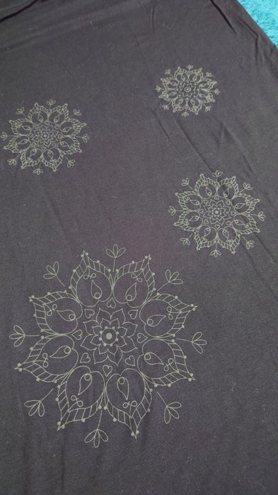 ~*DESIGUAL*~ sukienka mandale czarna falbany rozm. M (38) tunika