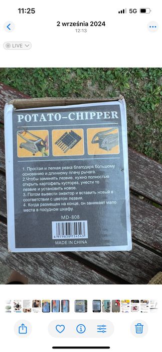 Krajalnica do warzyw i frytek