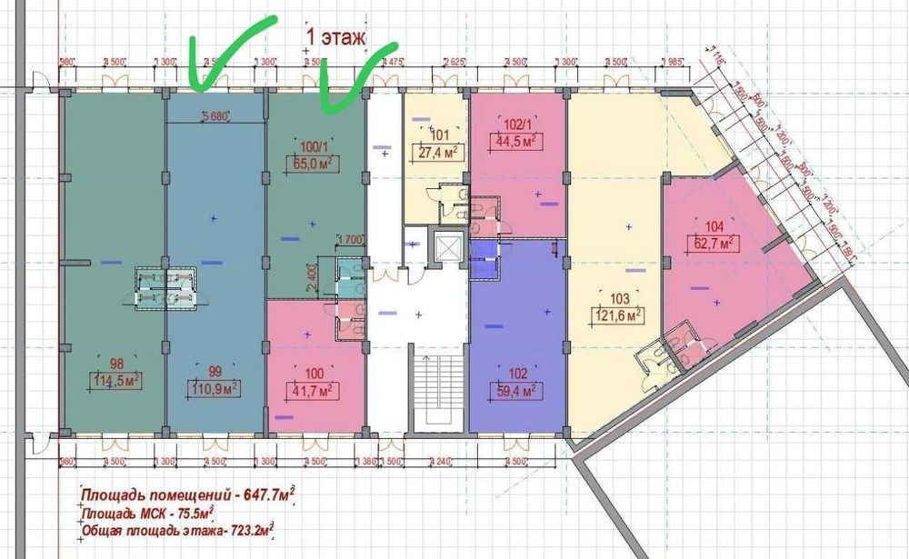 Продаж фасадного приміщення 110,9 м² 1 поверх  без % ПОДІЛ/КОНТРАКТОВА