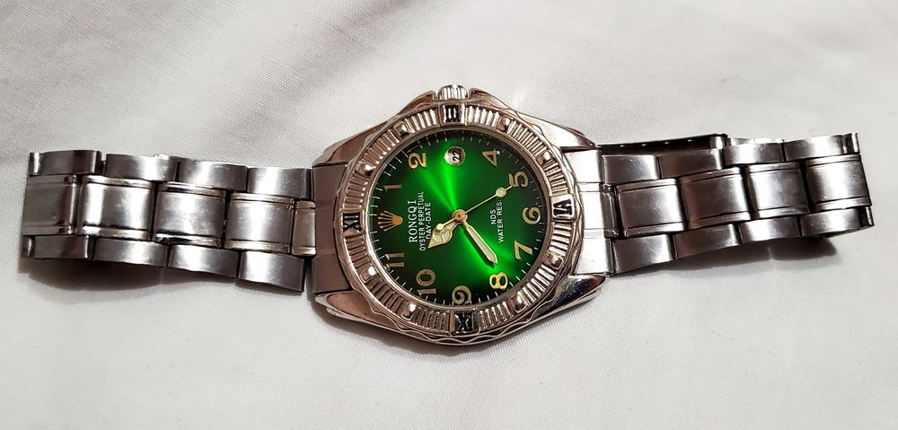 Часы Rolex в хроме зелёный циферблат 90е года времён позднего ссср