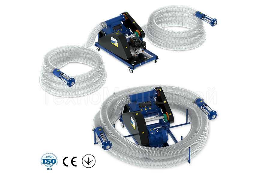 Гнучкий шнековий транспортер DUO - 24м. Гнучкий шнек.