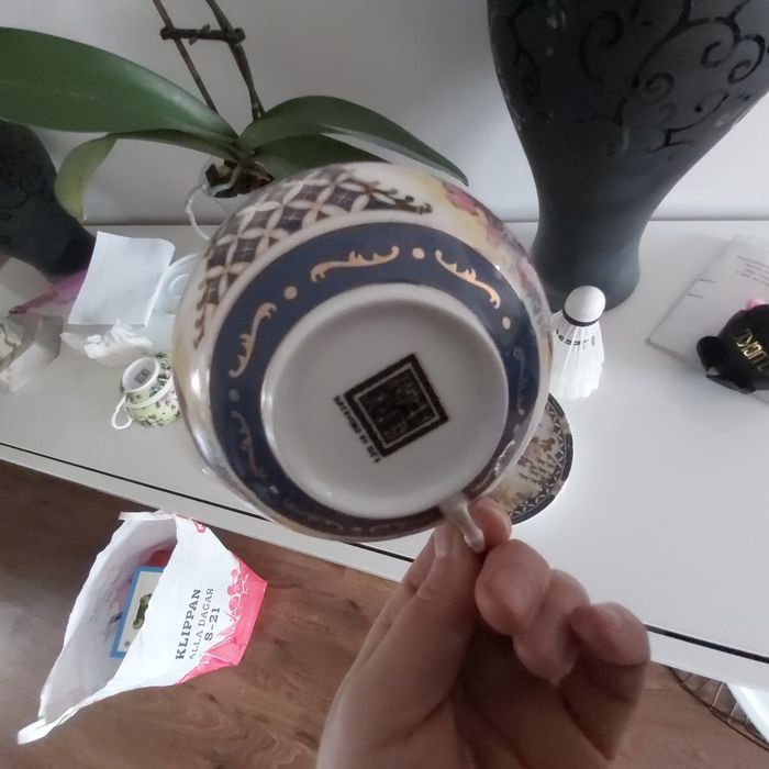 Porcelana 2 szt cieniutka vintage  chińskie filiżanki