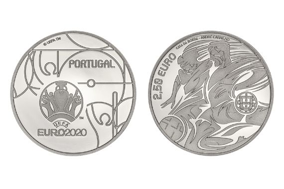 Rolos de 25 moedas comemorativas de 2 euros Portugal Malta Luxemburgo