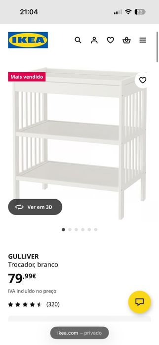 Trocador IKEA com espuma trocador