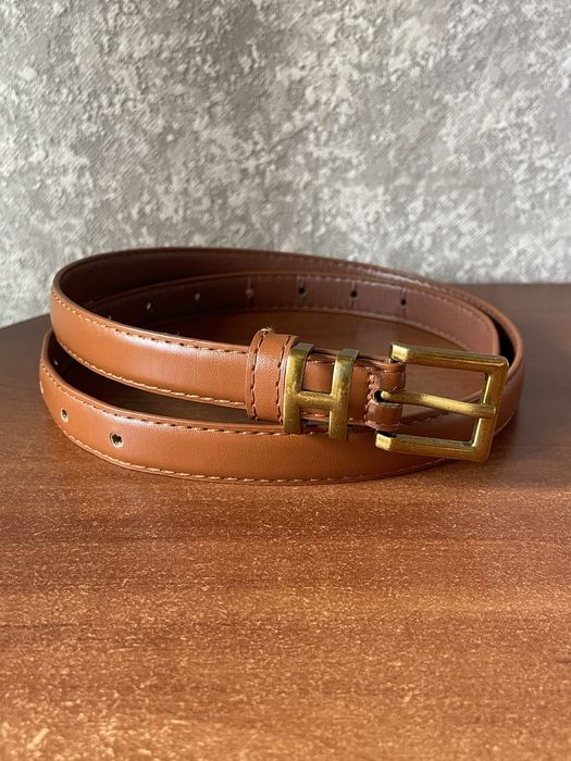 Ремінь Hermes коричневий 100 см