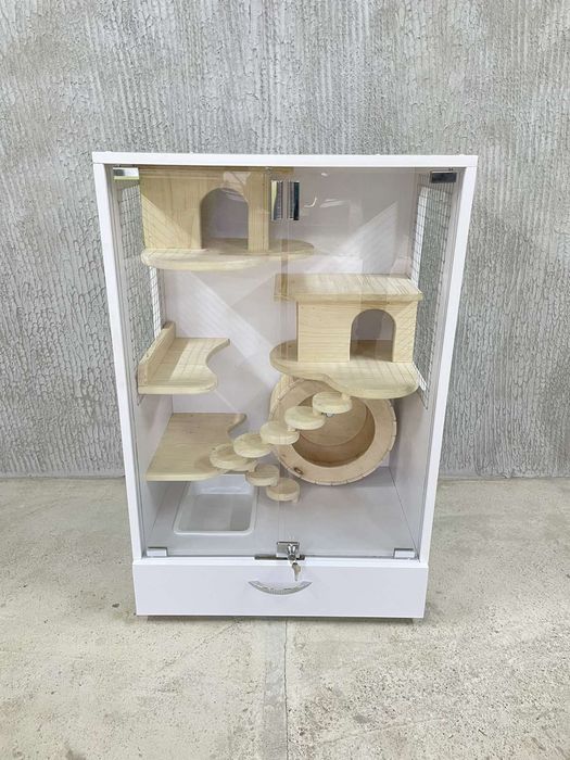 Клітка вітрина для шиншил, бегу, гризунів, є різні варіанти.