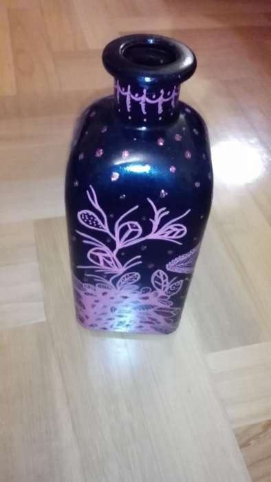 Garrafa pintada á mão- Artesanato