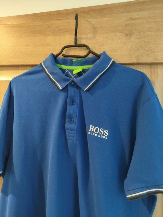 Hugo Boss Green Moisture Manager Polo – męska koszulka polo premium – Rozmiar M