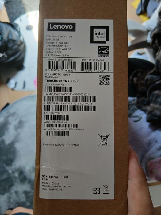 Lenovo thinkbook 16 g9 IRL