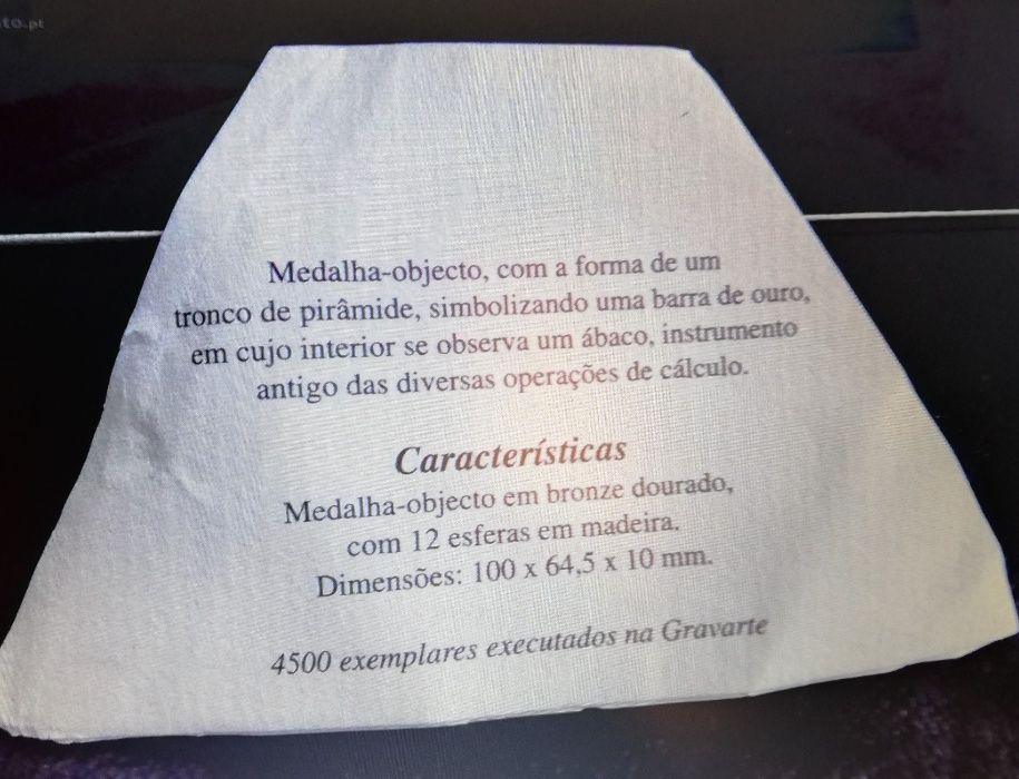Peças comemorativas aniversários do B. Portugal e Montepio desde 12,5€