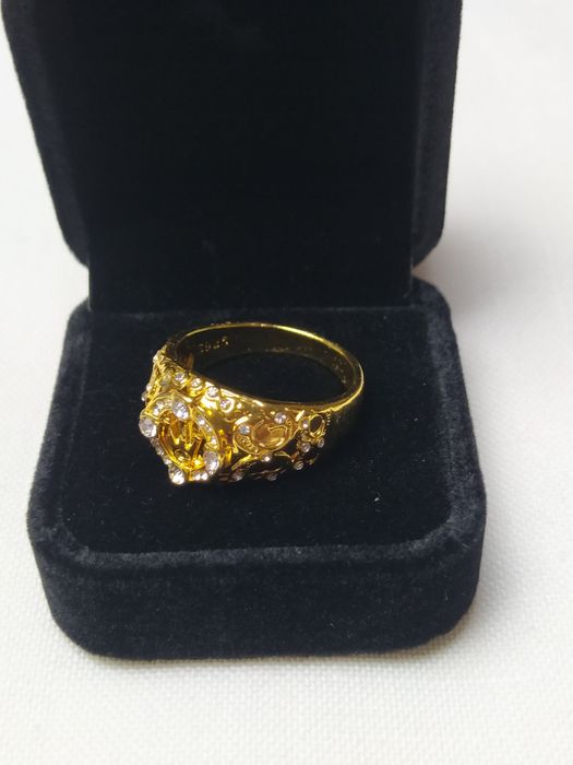 Sygnet męski korona cyrkonie