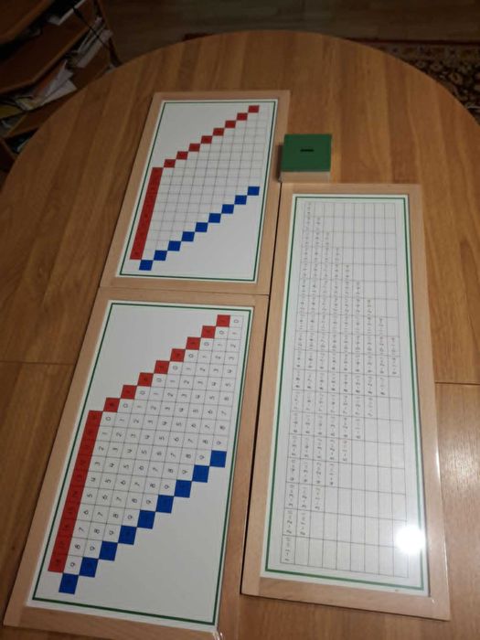Tablice do ćwiczeń - odejmowanie (Montessori)