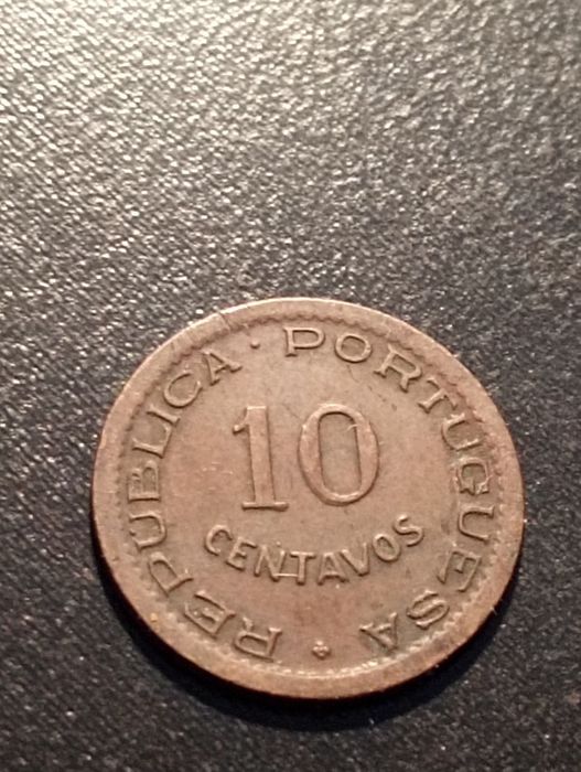 2 moedas 10 centavos	Angola 1948 e 1949 - Bronze - Soberbas