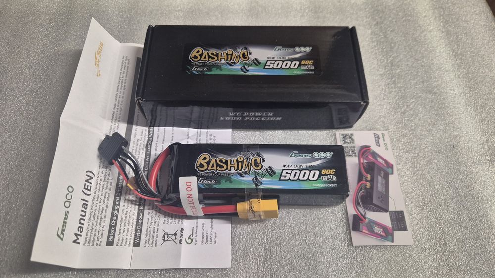 Bateria RC Li-po 4S 14,8V 5000mah 60C Gens Ace Bashing Lipo