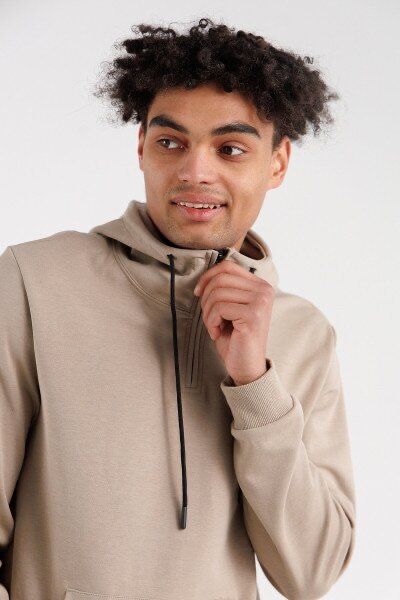 Худі нове бежеве чоловіче S, утеплене