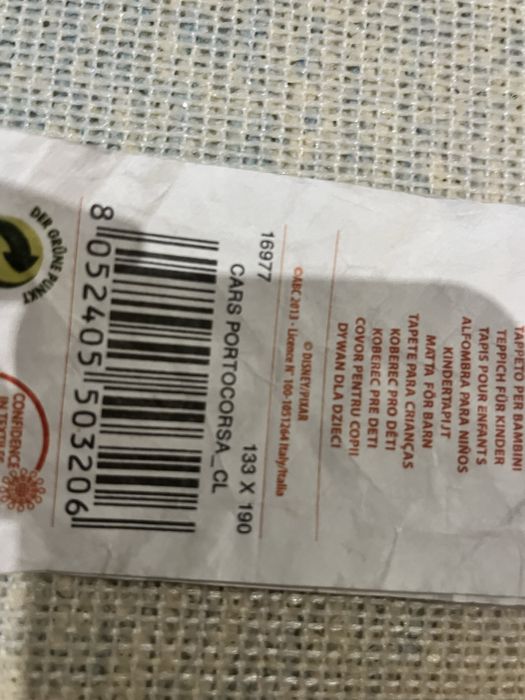 Tapete cars criança novo