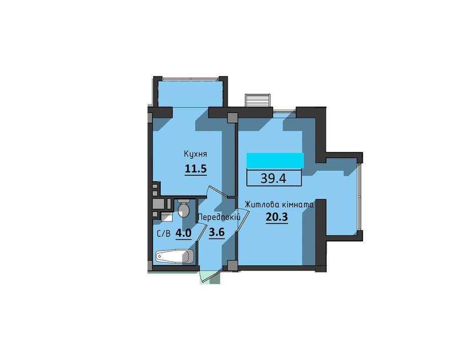 1-room apartment apartment by the address st. Tankistov (area 40 m²) - Atlanta.ua - photo 4