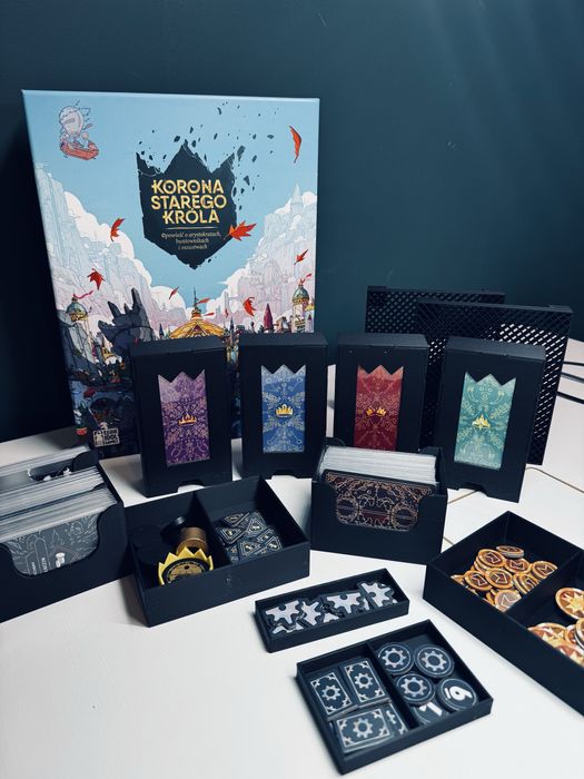 Organizer do gry planszowej Korona Starego Króla – insert druk 3D