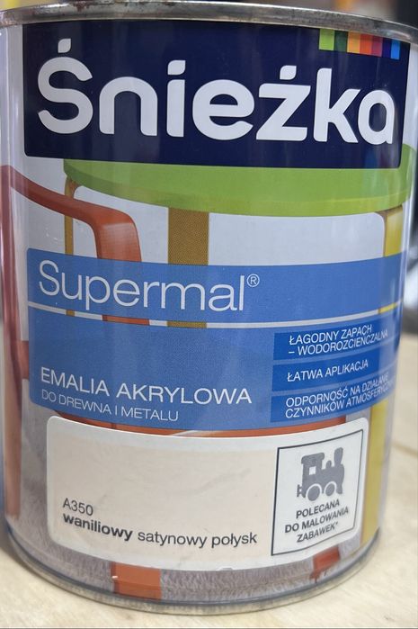 Фарба Sniezka Supermal Емаль акрилова. Колір А350. 0,8 л.