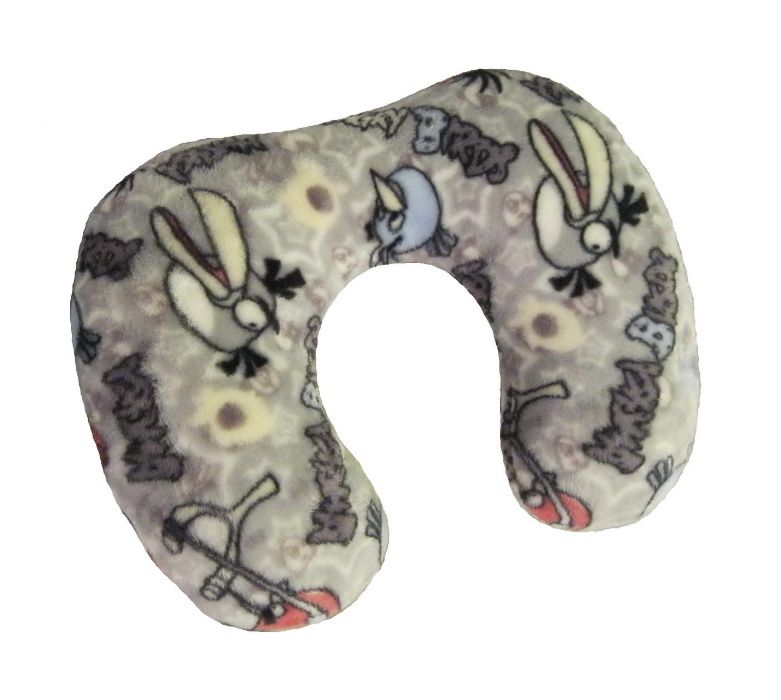 Дитяча подушка дорожная рогалик подкова махра для кормления для шеи