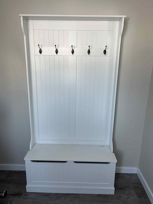 Szafka do przedpokoju biala + ława jasno/ szara  / JYSK / Okazja !