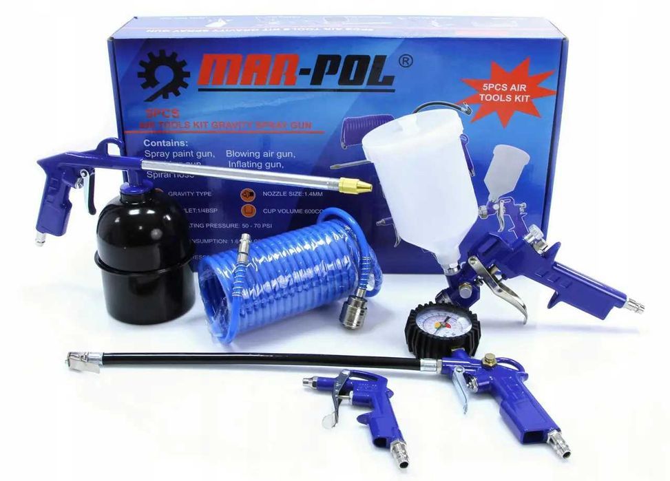 Набір компресора 5 ел MAR-POL набор пневмоинструментов для компрессора