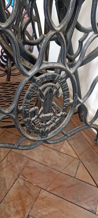 base pés suporte máquina singer antiga