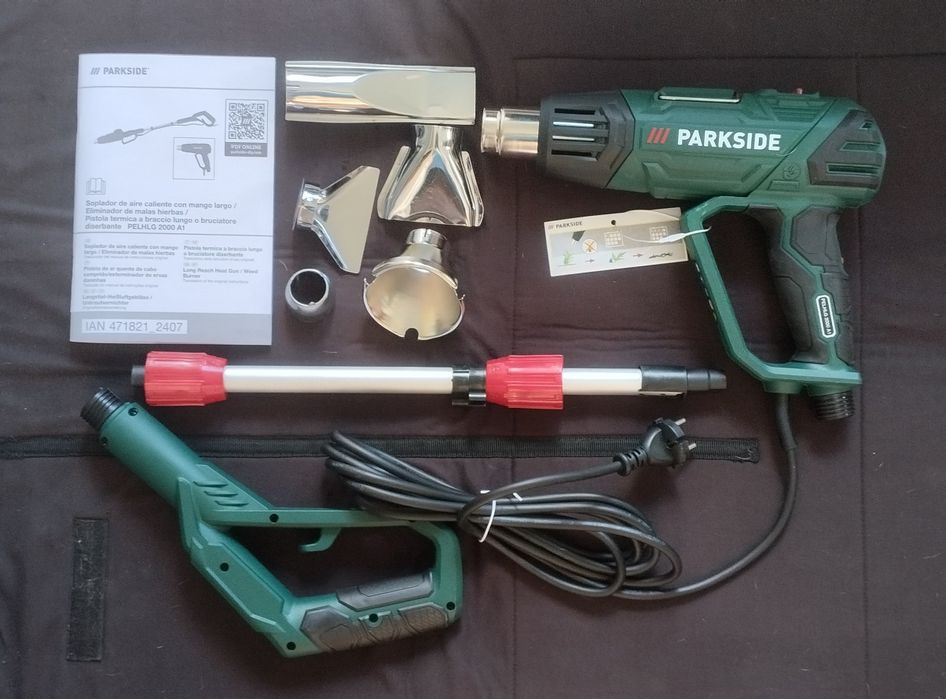 Pistola de ar quente/exterminador de ervas daninhas Parkside