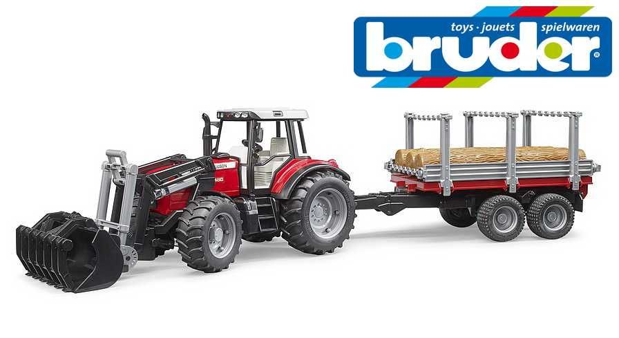 Трактор Massey
Ferguson з причіпом Bruder (Брудер) 02046