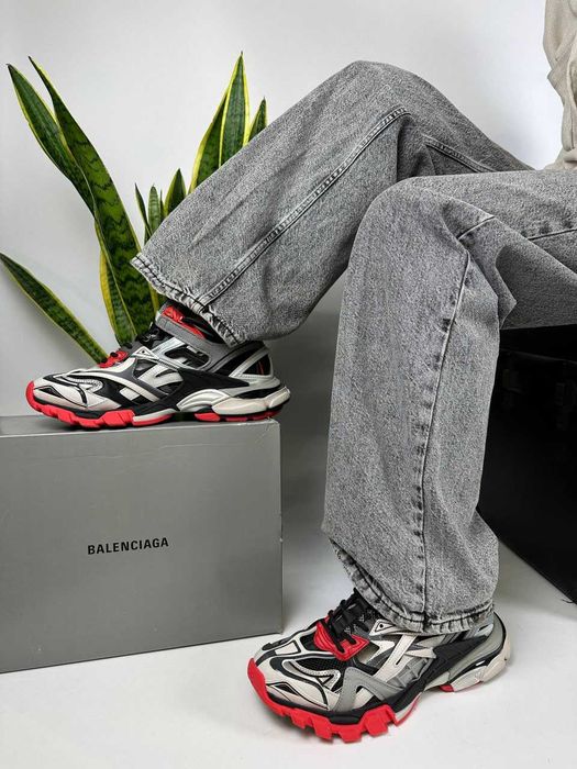 !SALE! Balenciaga Track 2.0 Grey White Red Premium 39 40 41 42 43 44 45 46 баленсіага трак
