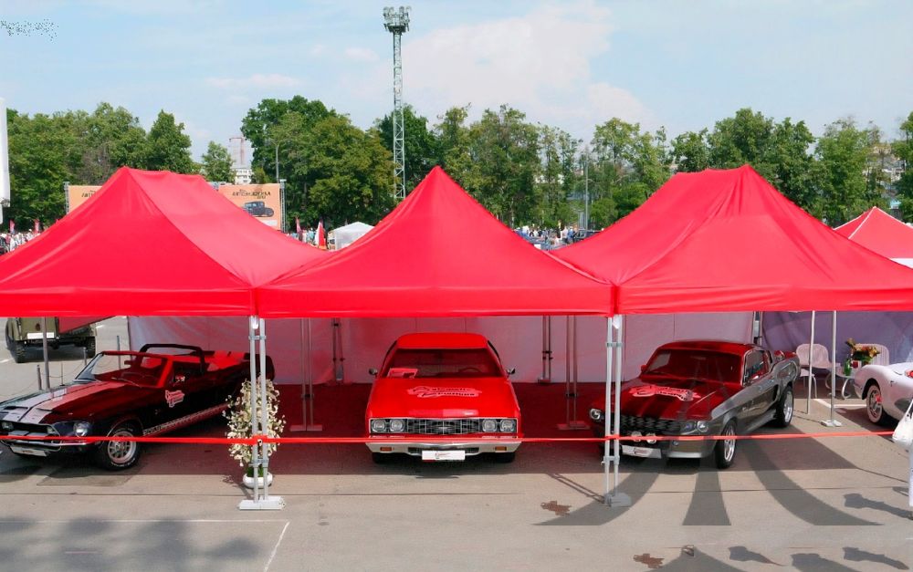 Палатка раздвижная 3х4.5м гармошка, накрытие для авто, павильон торговый, беседка, усиленный каркас прорезиненный тент размер и цвет разный