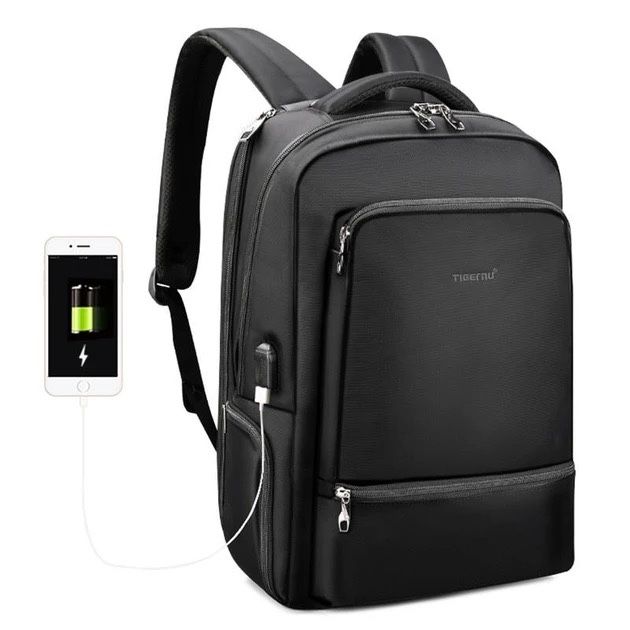 Рюкзак міський Tigernu T-B3585 для ноутбука 15.6" з USB 26л. Чорний