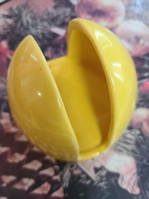 Салфетница керамическая желтая держатель для салфеток на стол