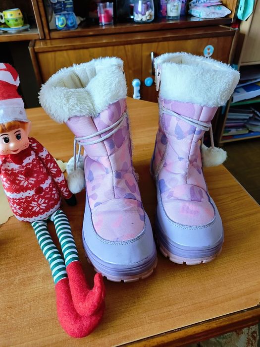 Śniegowce dziecięce pompony ocieplane 33 Deichmann