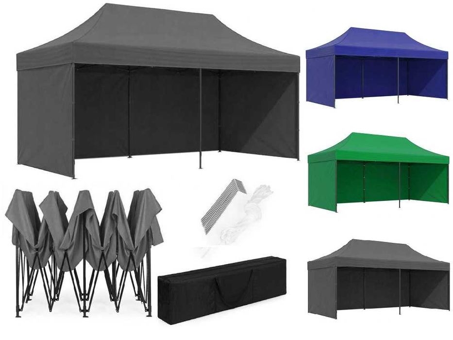 PAWILON Handlowy Ogrodowy Eventowy 3x6m AUTOMATYCZNY - 3 kolory