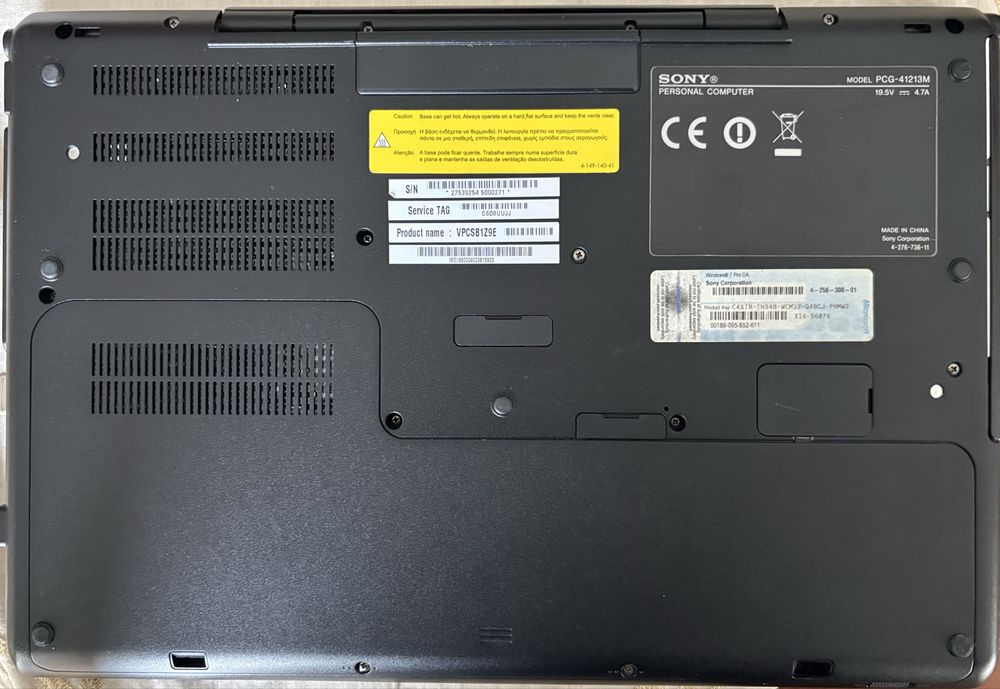 Sony vaio SonyVPCSB1Z9E 13,3’ Intel core i5 Teclado Retroiluminado